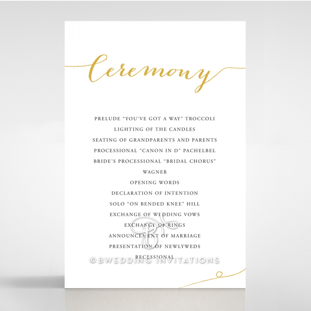 Infinity order of service stationery invite card