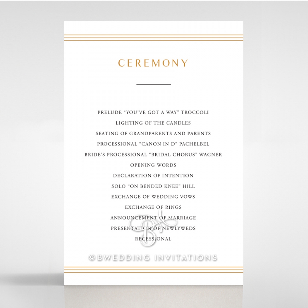 Ornate Luxury order of service ceremony stationery card design