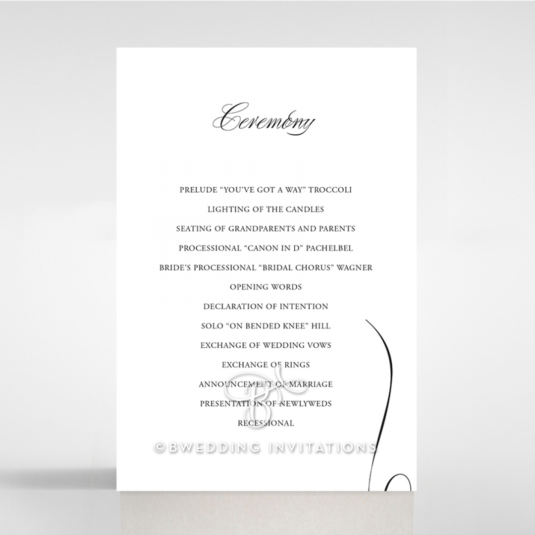 Paper Polished Affair wedding stationery order of service invitation card