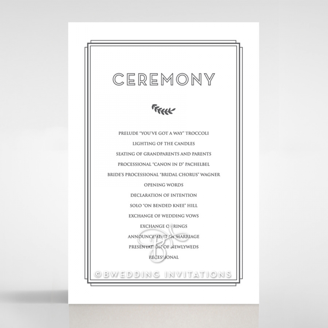 Playful Love order of service invitation