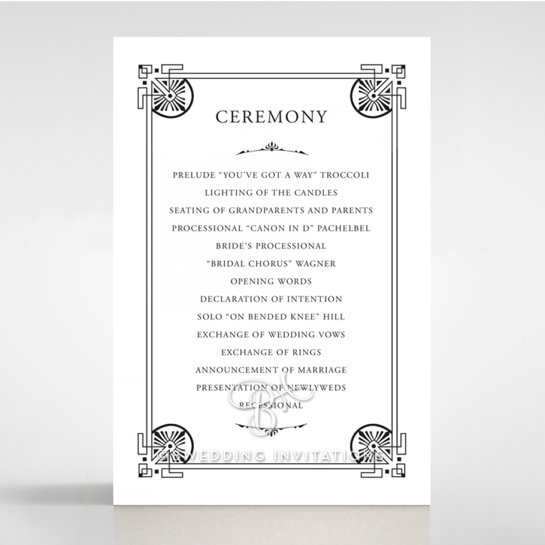 Regal Frame order of service card design