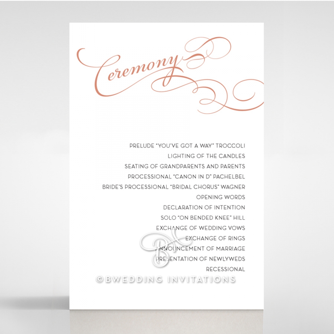 United as One order of service ceremony stationery invite card design