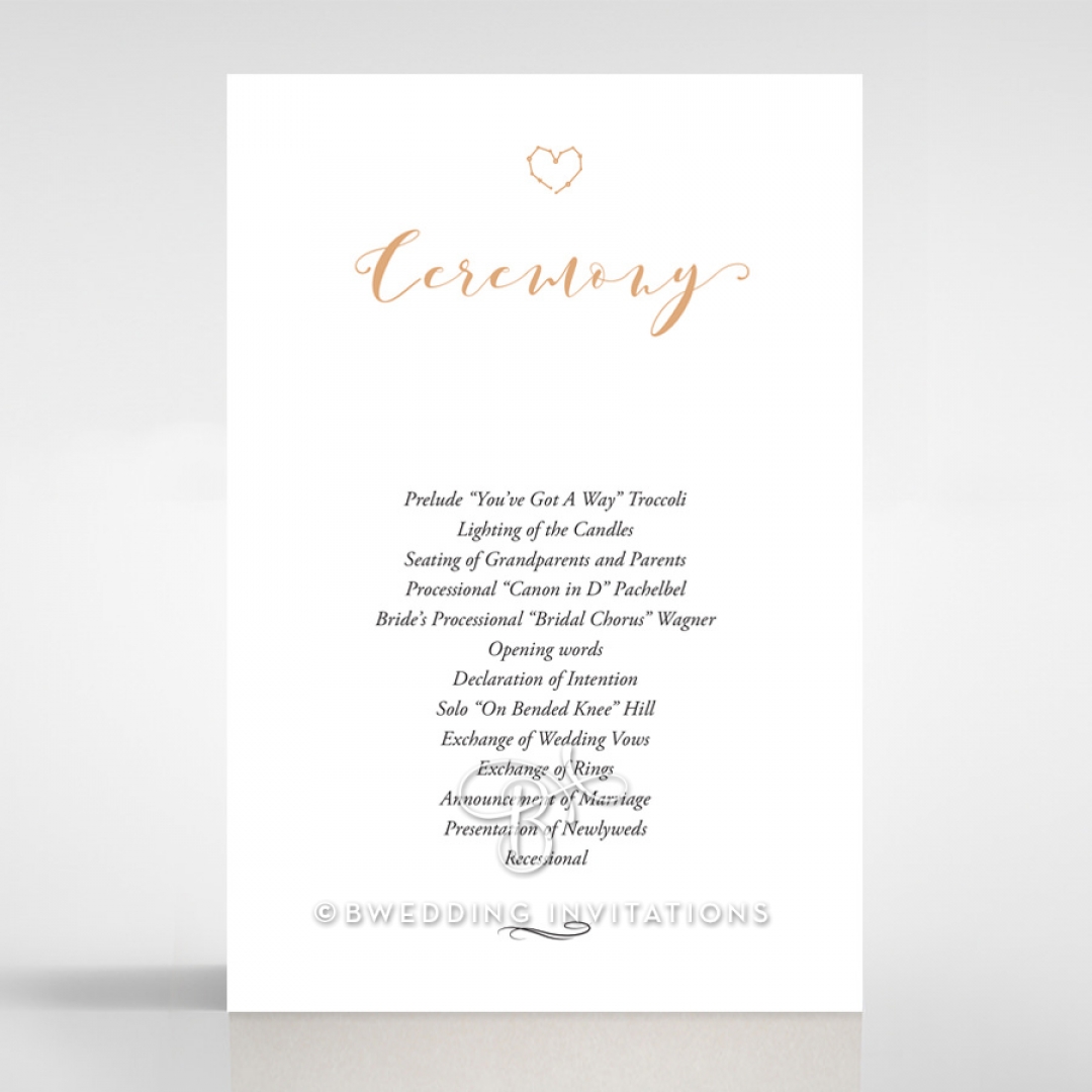 Written In The Stars wedding stationery order of service ceremony invite card design