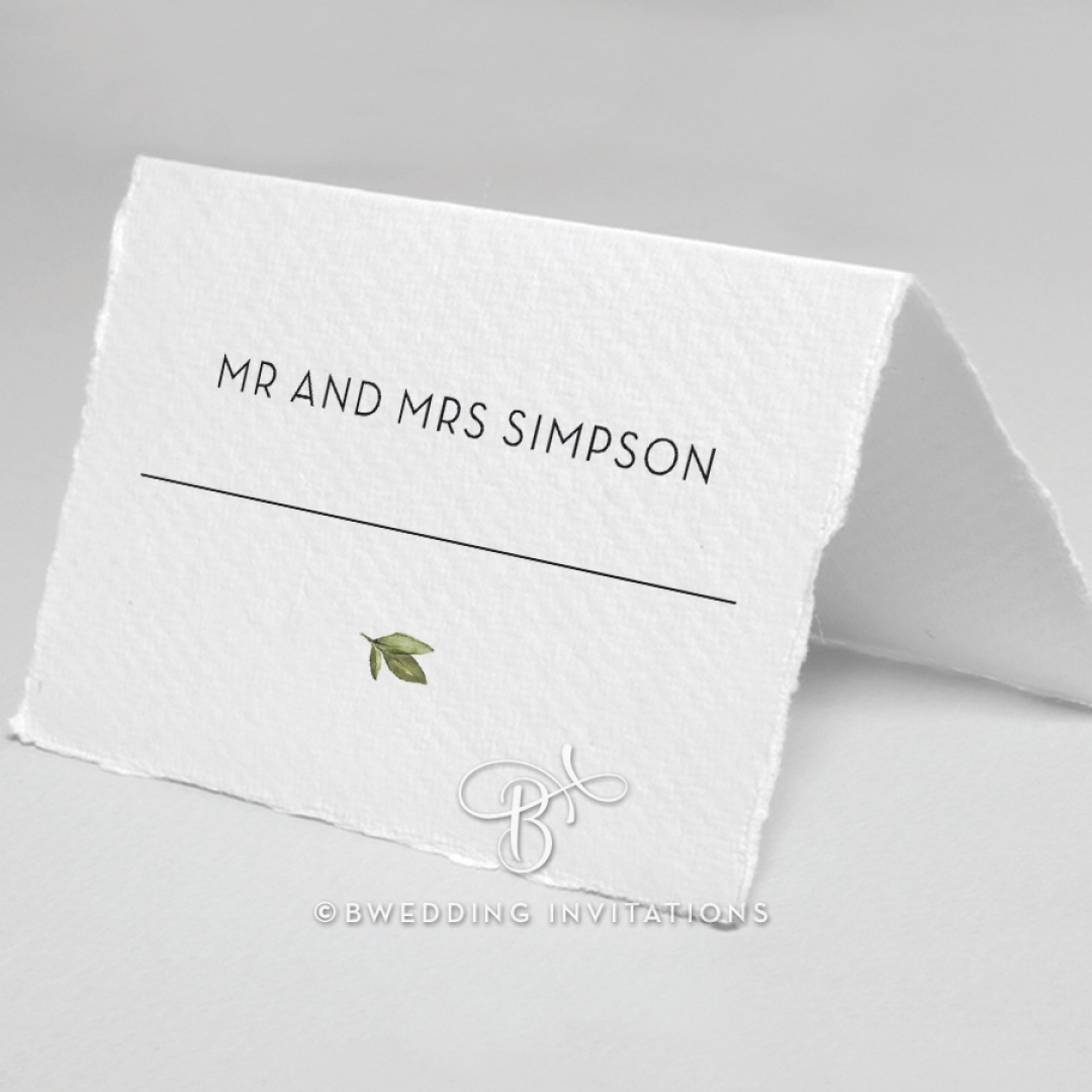 Botanic Romance wedding place card design