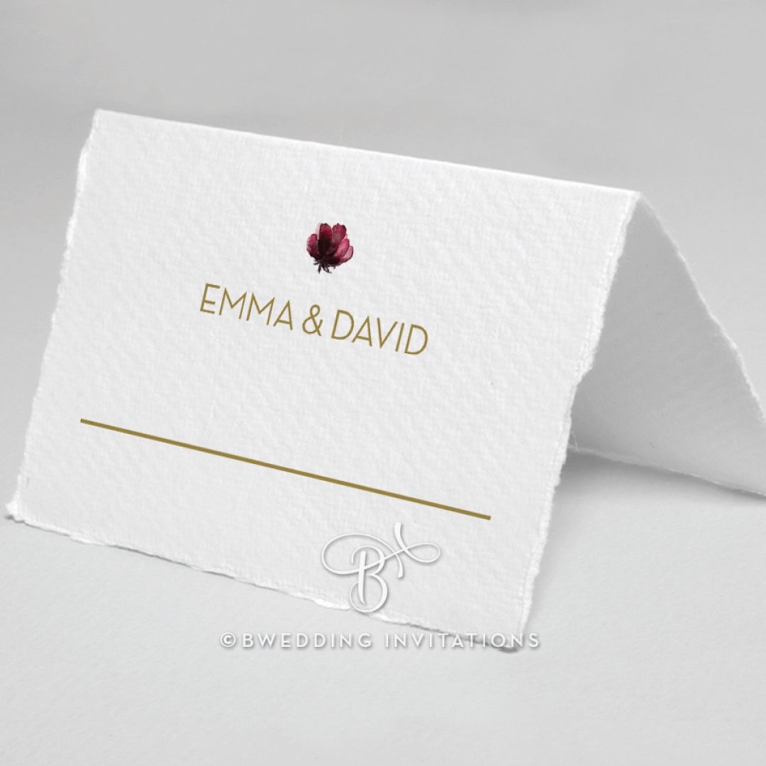 Contemporary Love reception table place card stationery design