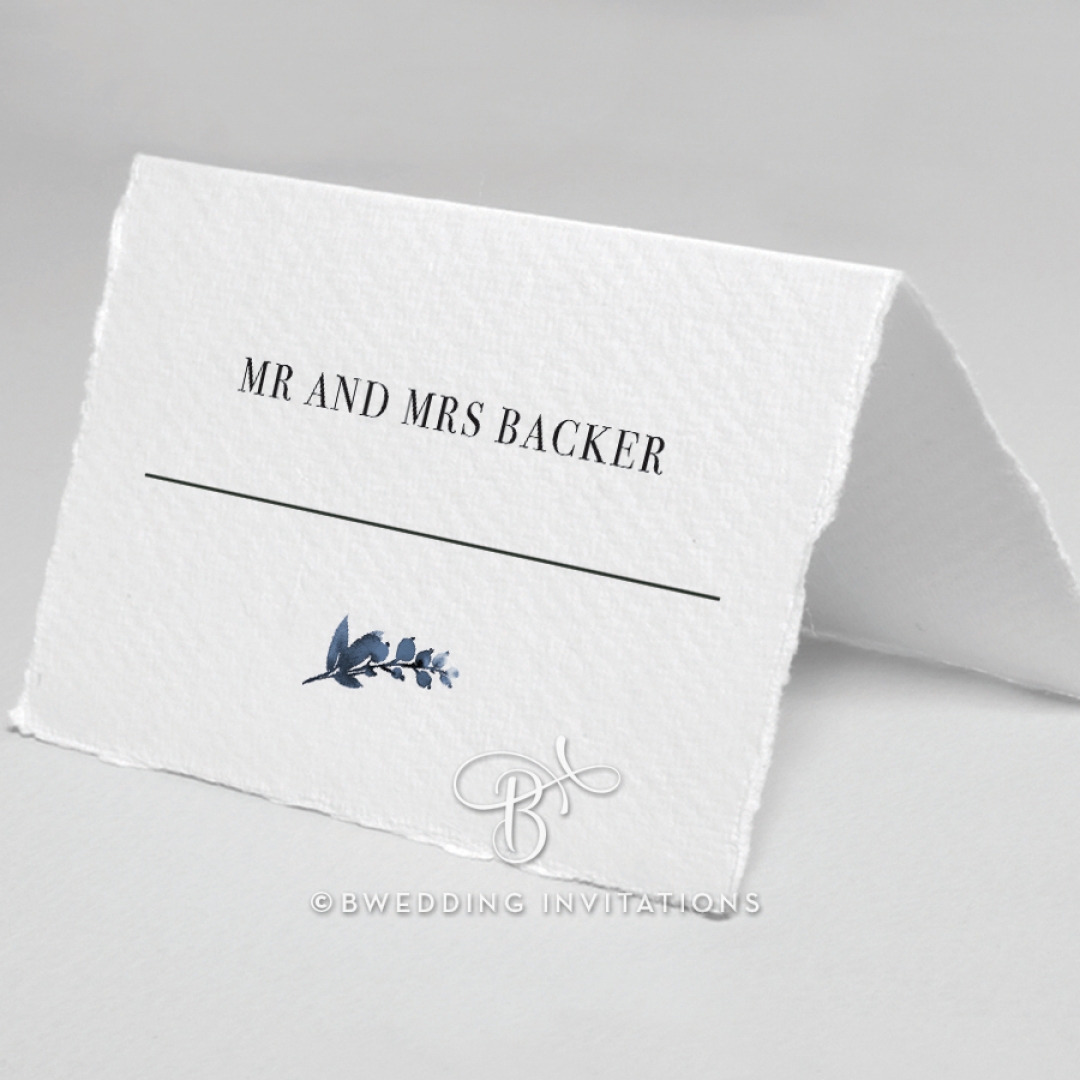 Dusty Watercolour place card design