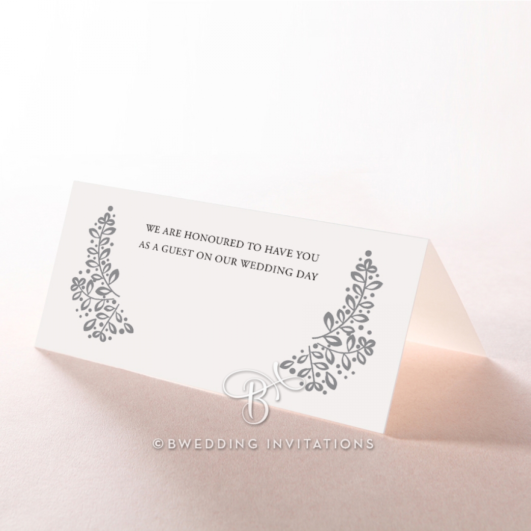 Enchanted Crest wedding table place card stationery