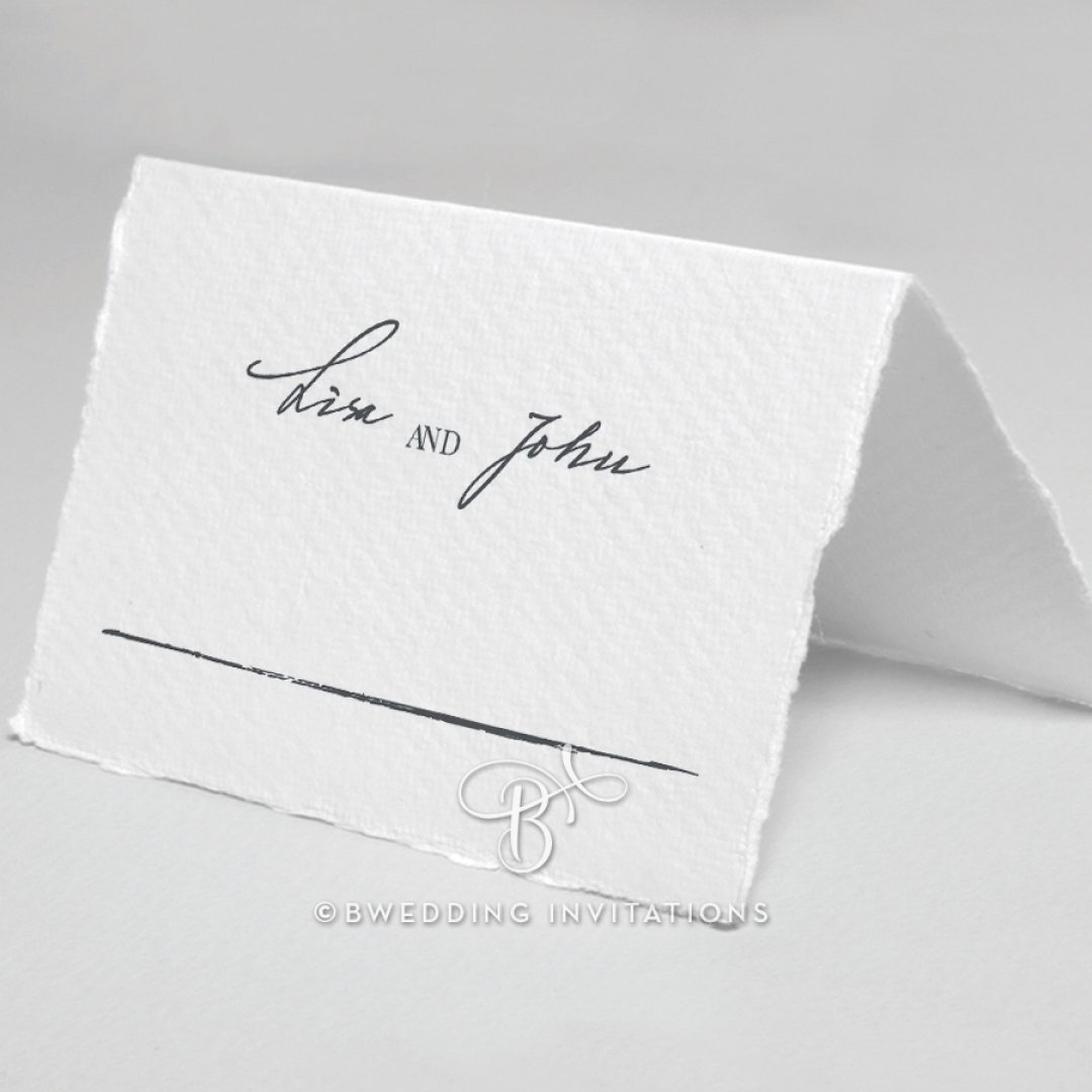 Everlasting Devotion wedding venue place card stationery design