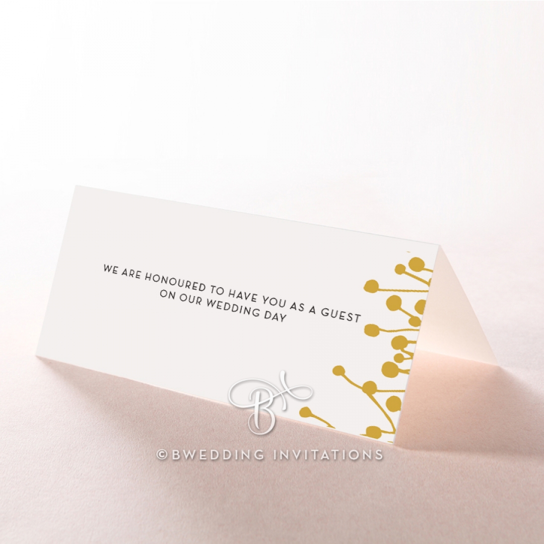 Flourishing Romance wedding stationery table place card design