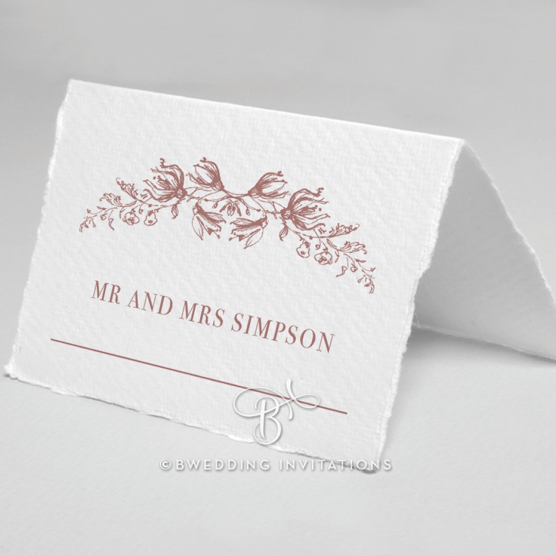 Fragrant Romance wedding table place card stationery item