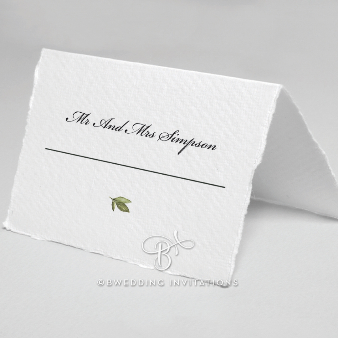 Geometric Bloom wedding place card stationery design