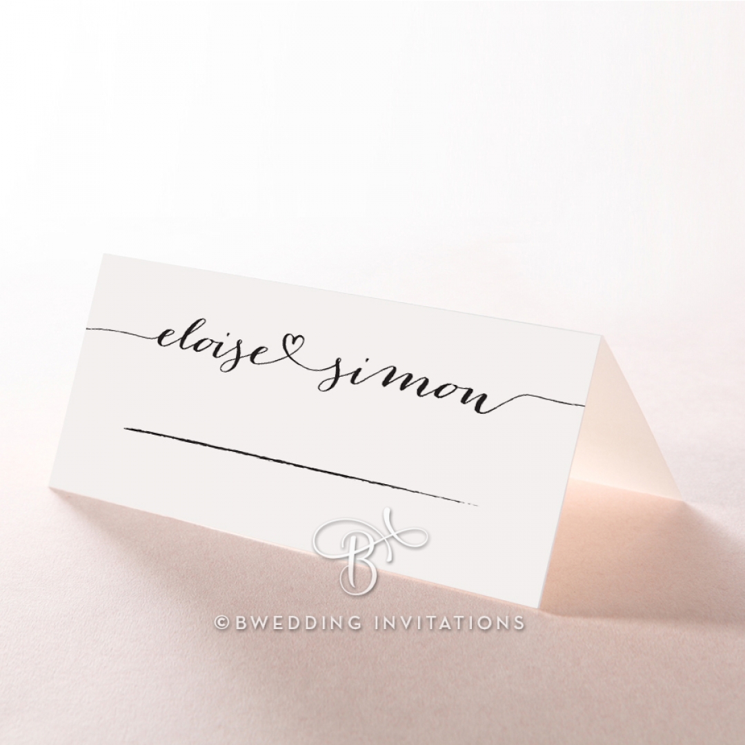 Infinity wedding reception table place card stationery item