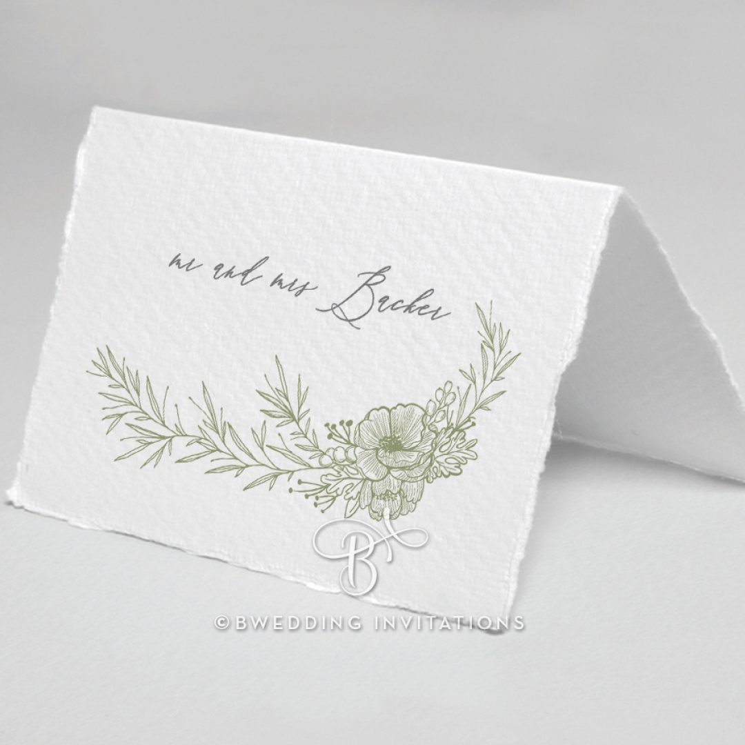 Love Estate wedding table place card design