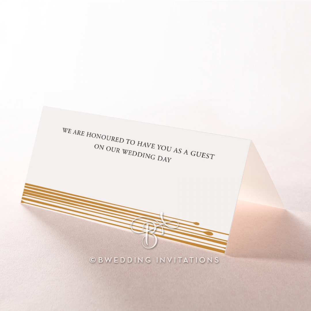 Luxe Intrigue wedding table place card stationery design