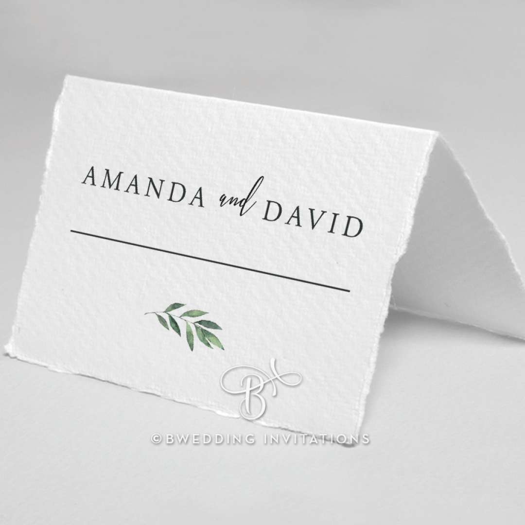 Modern Greenery place card