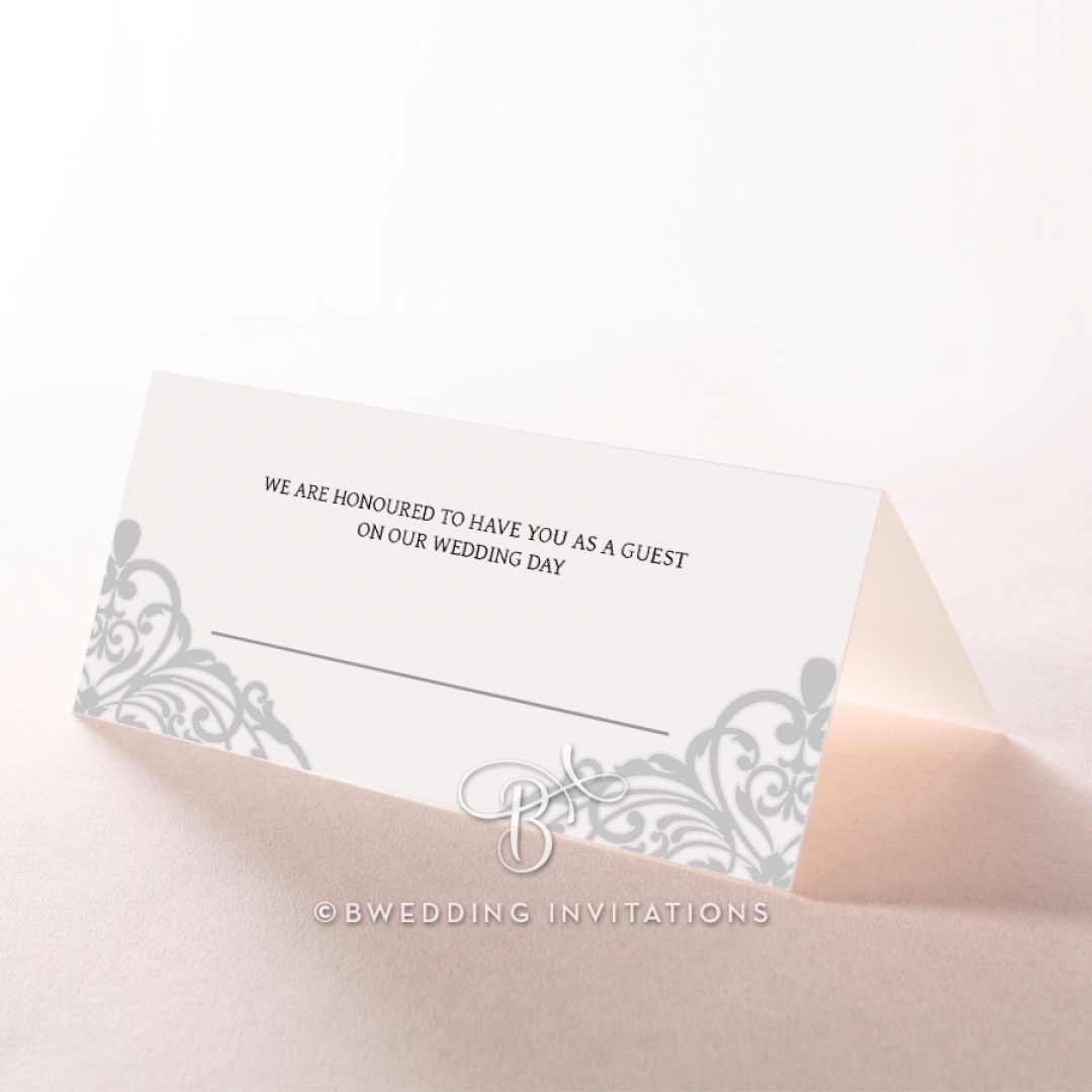 Modern Vintage wedding place card design