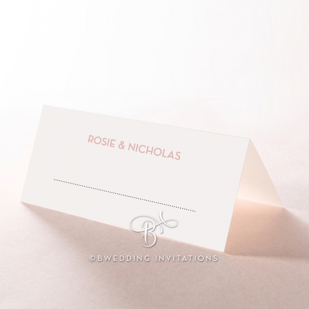 Pink Chic Charm Paper wedding venue place card stationery item