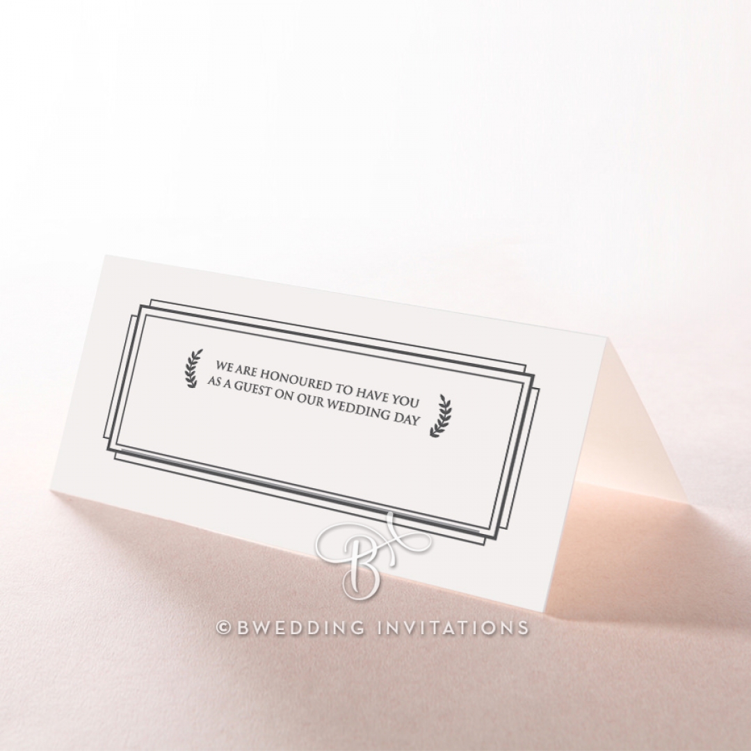 Playful Love reception place card stationery design