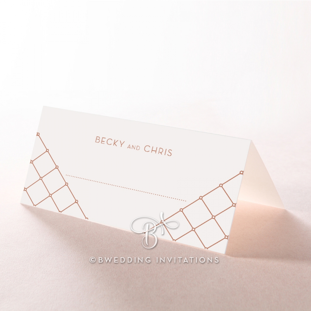 Quilted Grace wedding stationery place card