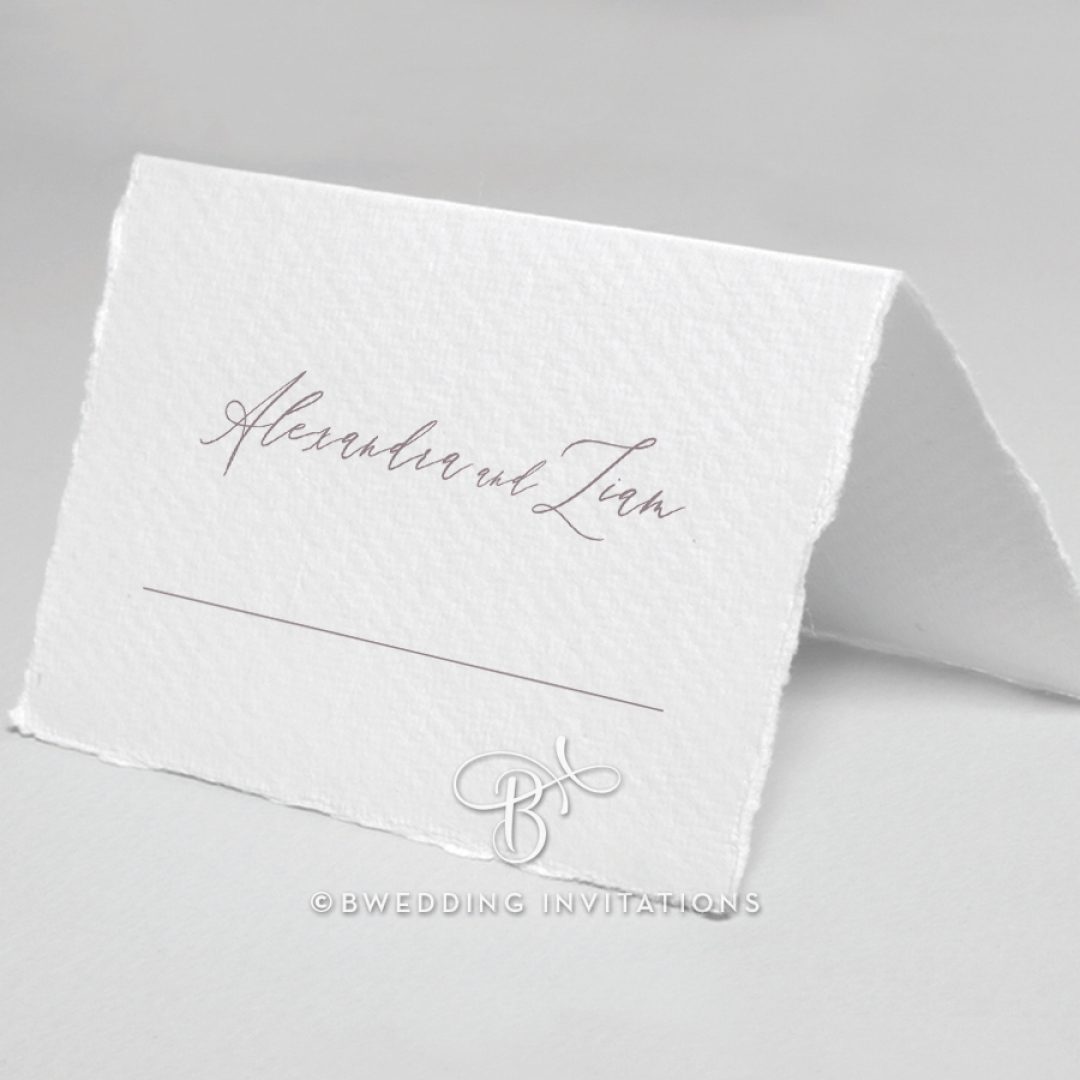 Royal Crest wedding stationery table place card