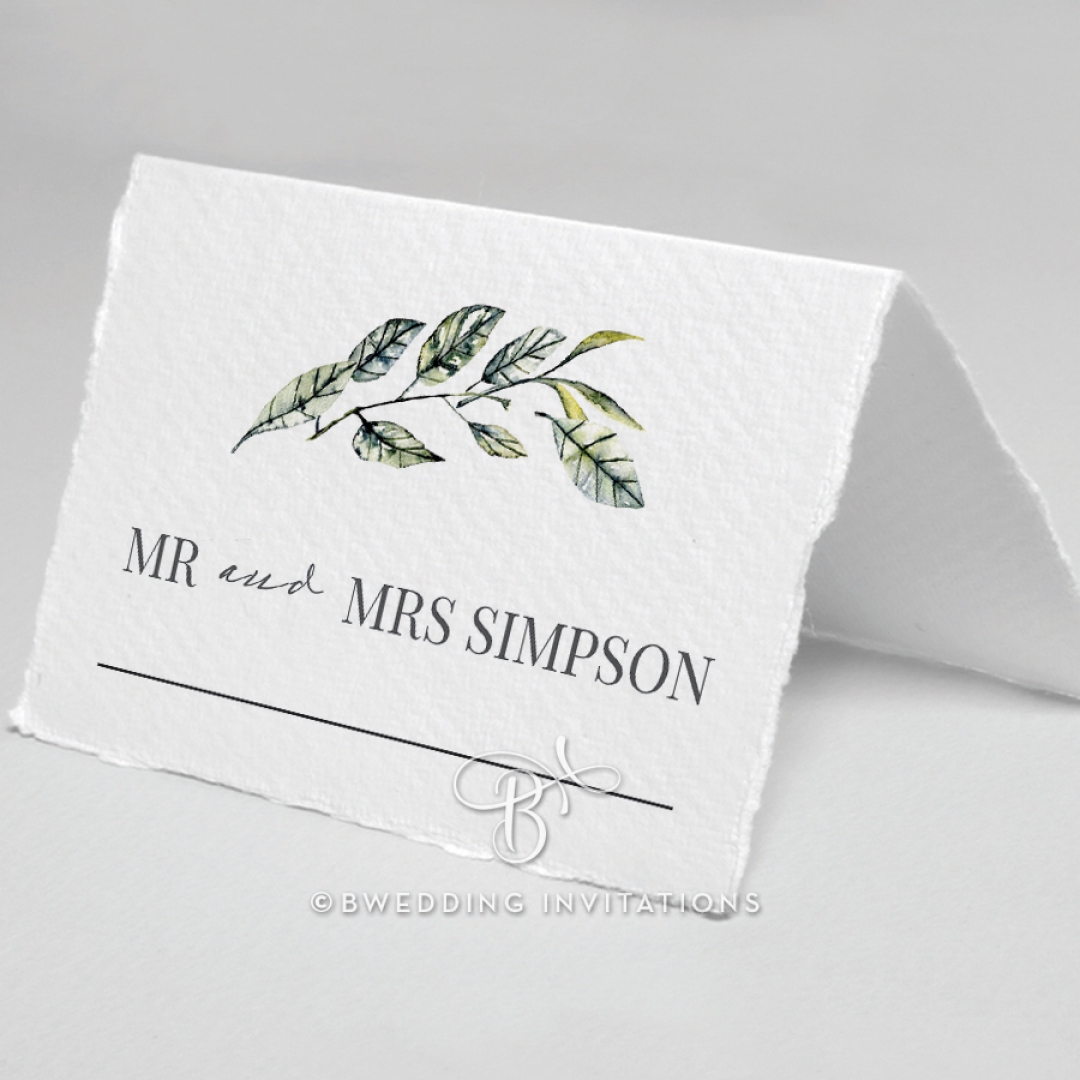 Rustic Affair wedding venue table place card stationery