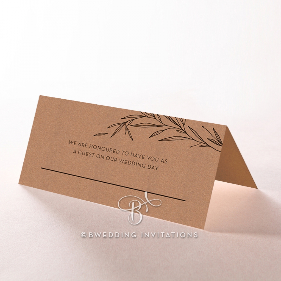 Rustic Oriental wedding stationery place card item