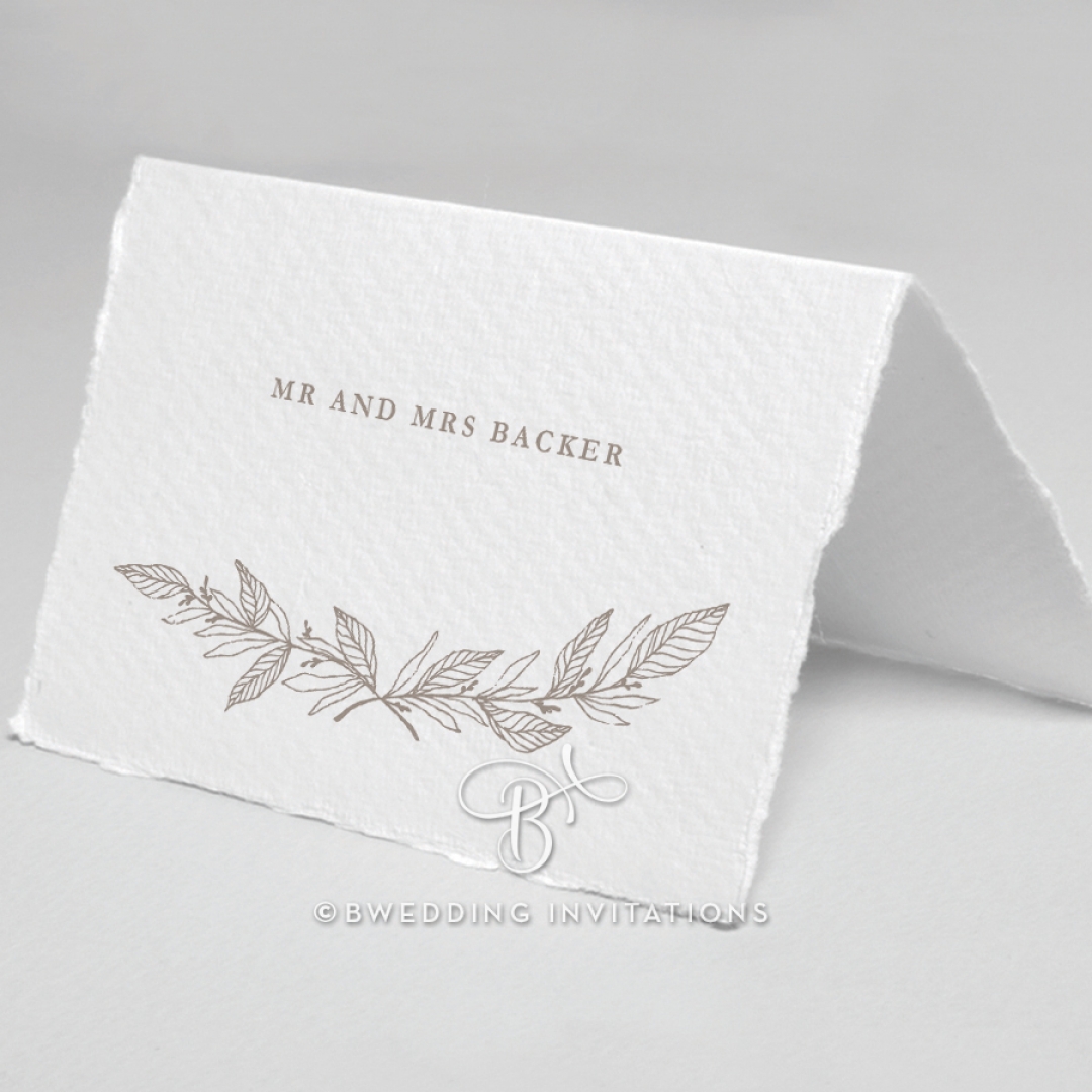 Simple Charm wedding table place card stationery