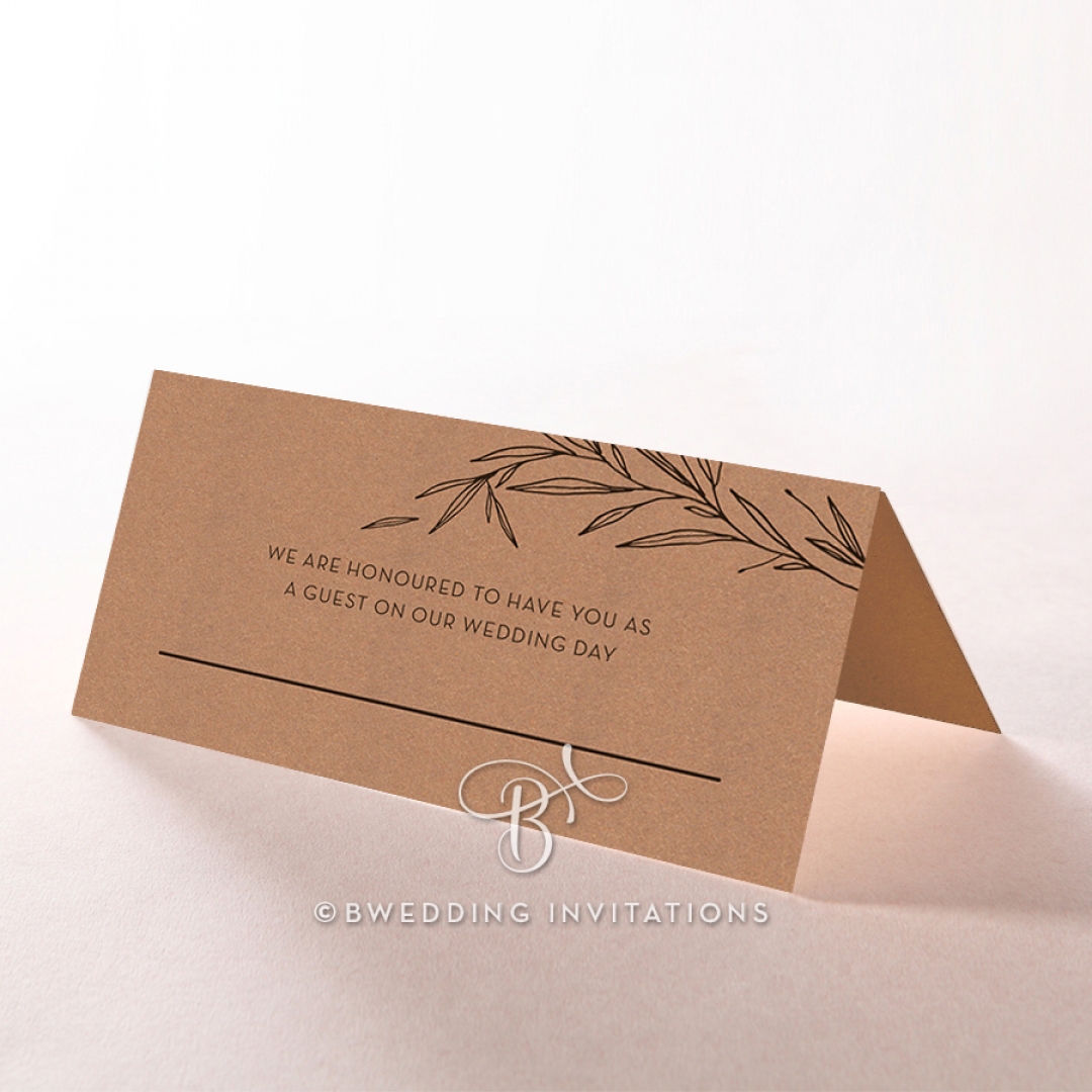 Springtime Love reception place card design