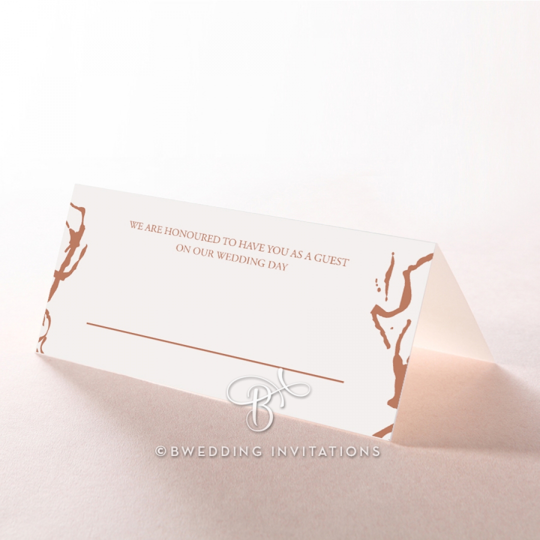 Stonework wedding place card design