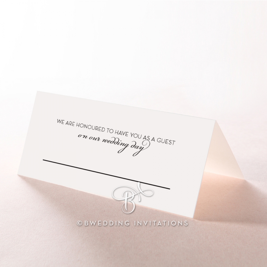 United as One wedding venue table place card stationery item