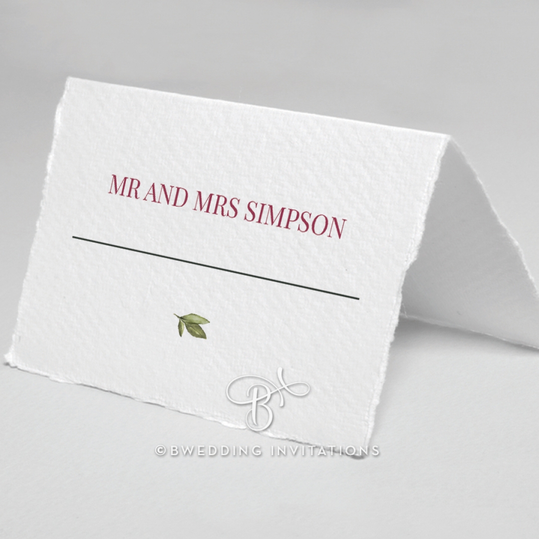 Vines of Love wedding place card stationery