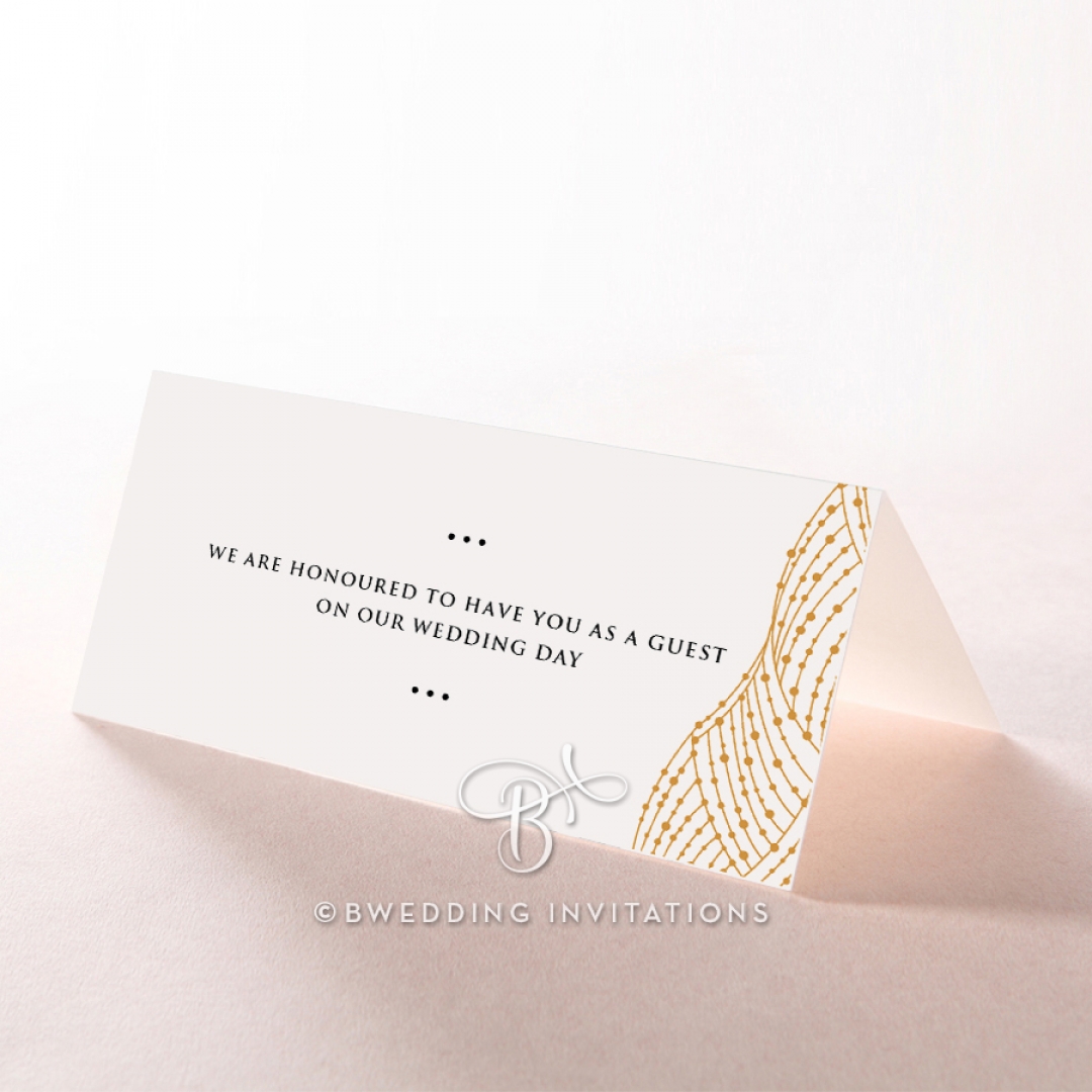 Woven Love Letterpress wedding venue place card