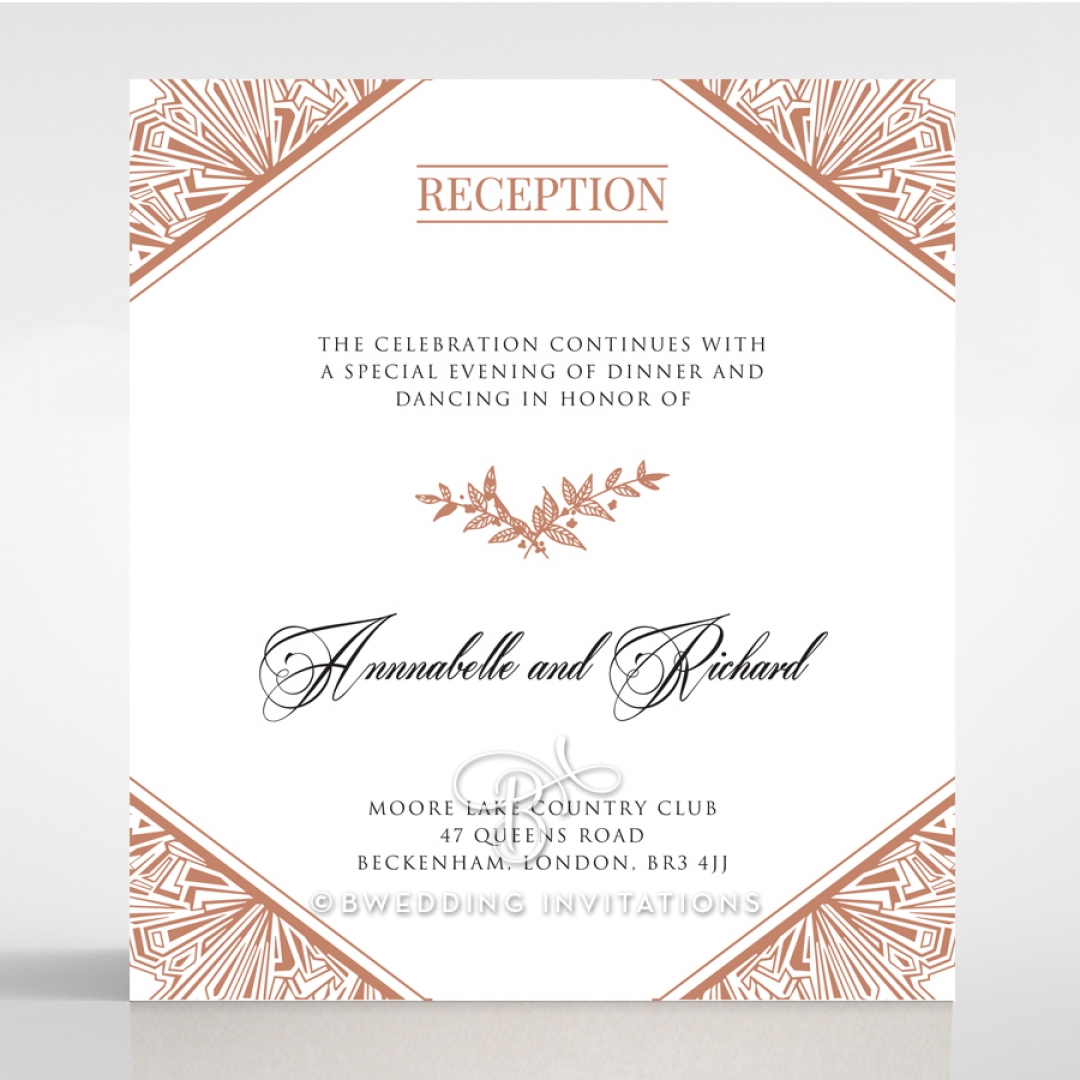 Ace of Spades wedding reception card design