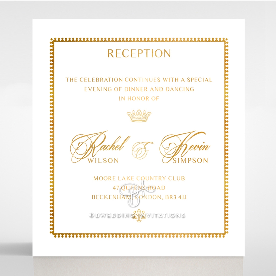 Black Doily Elegance with Foil reception stationery invite card