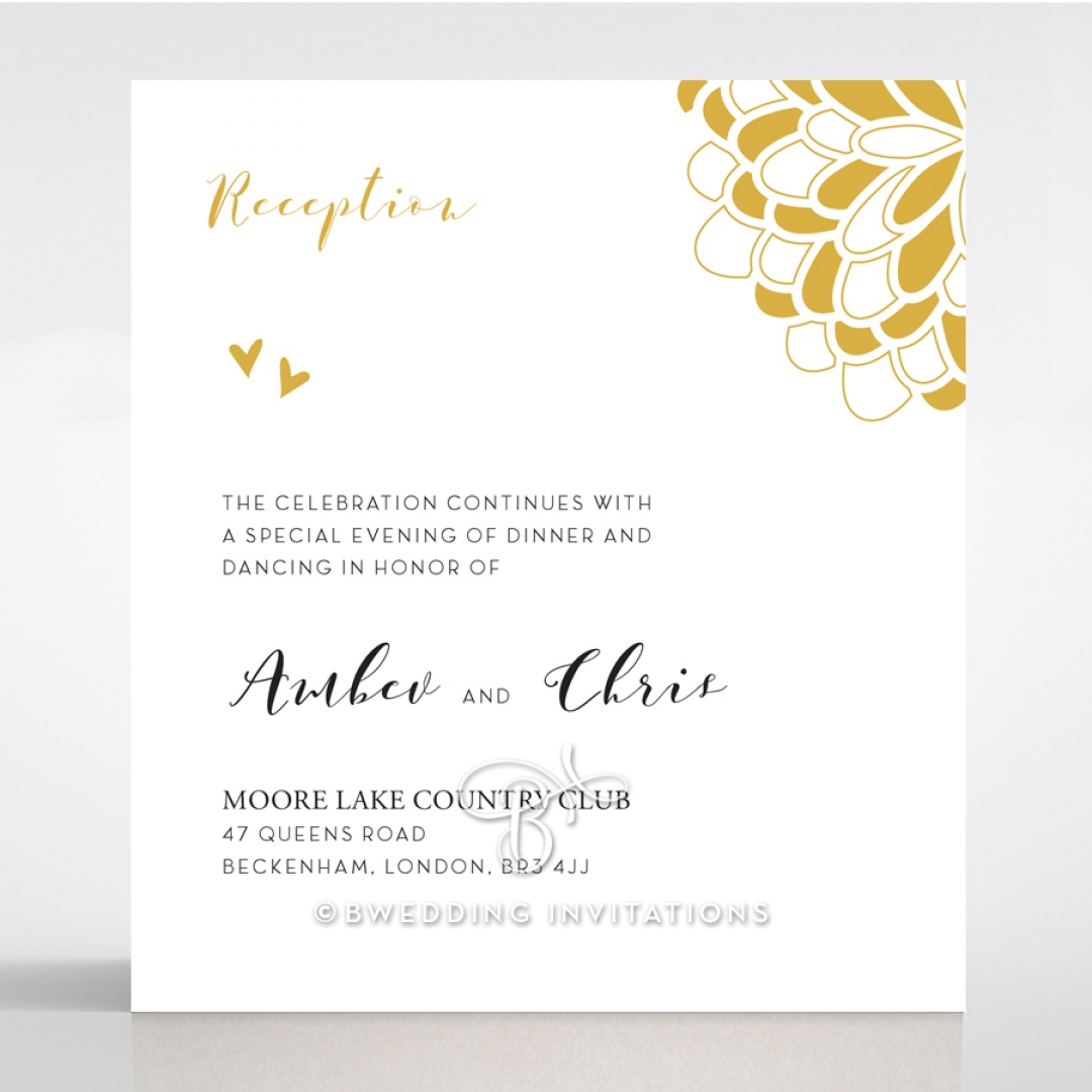 Bohemia reception enclosure invite card