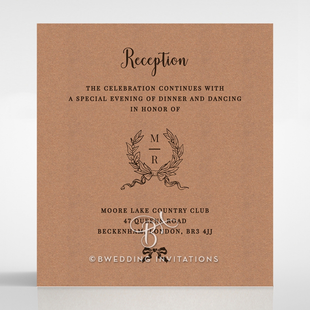 Chic Country Passion reception enclosure stationery card