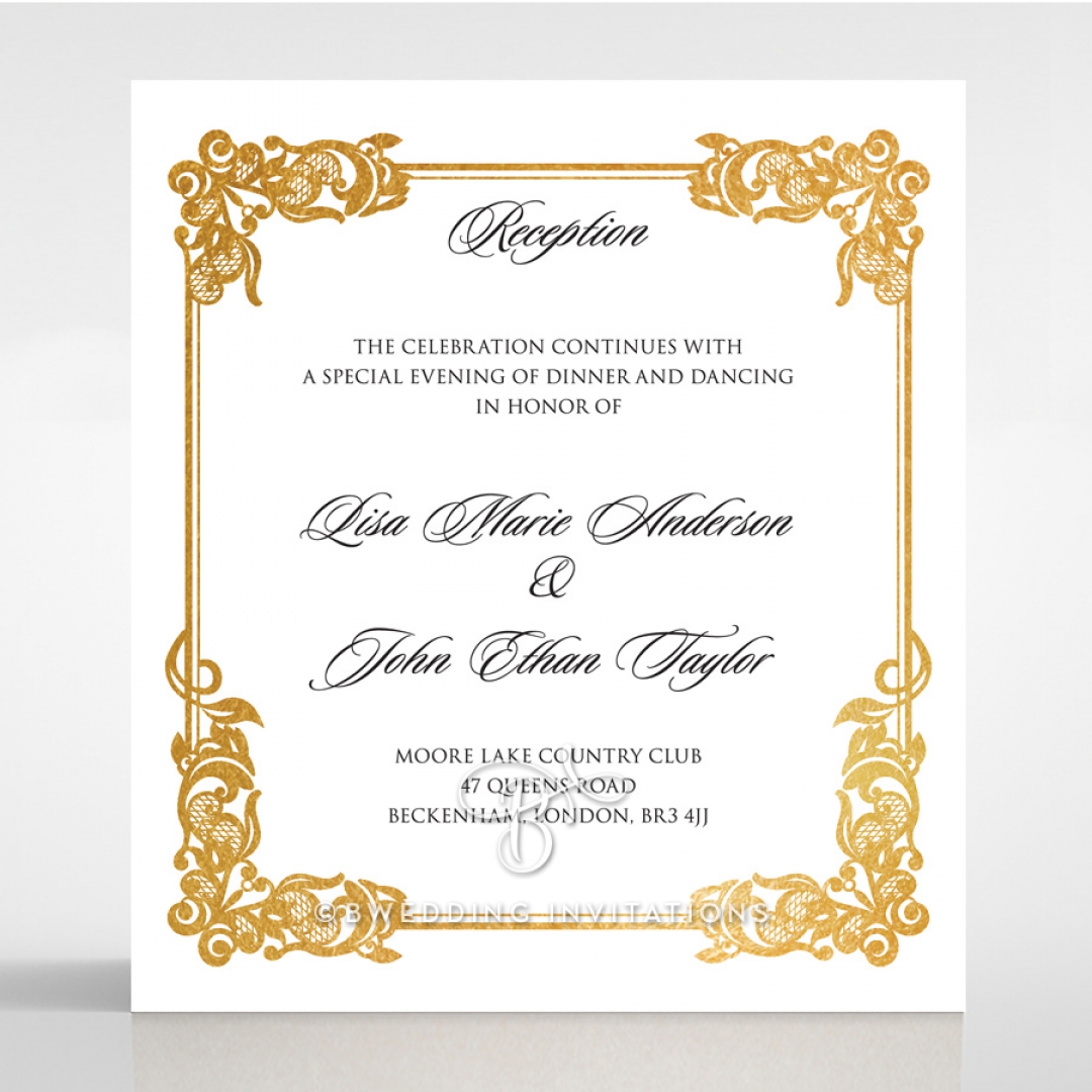 Divine Damask with Foil reception enclosure card