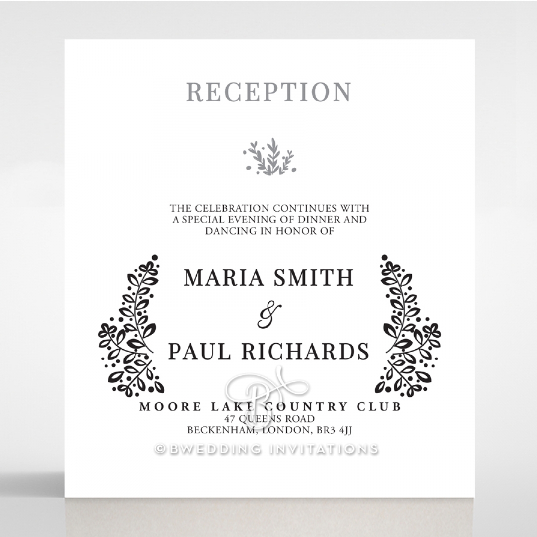 Enchanted Crest reception card design