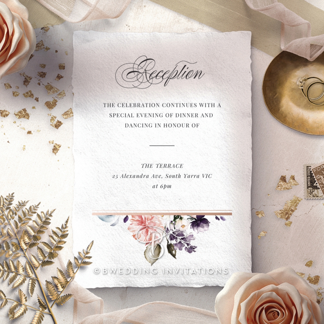 Enchanting Florals reception enclosure card