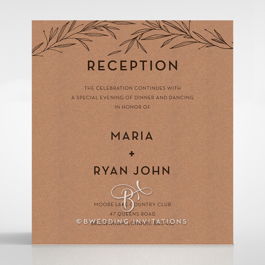 Enchanting Imprint wedding reception card design