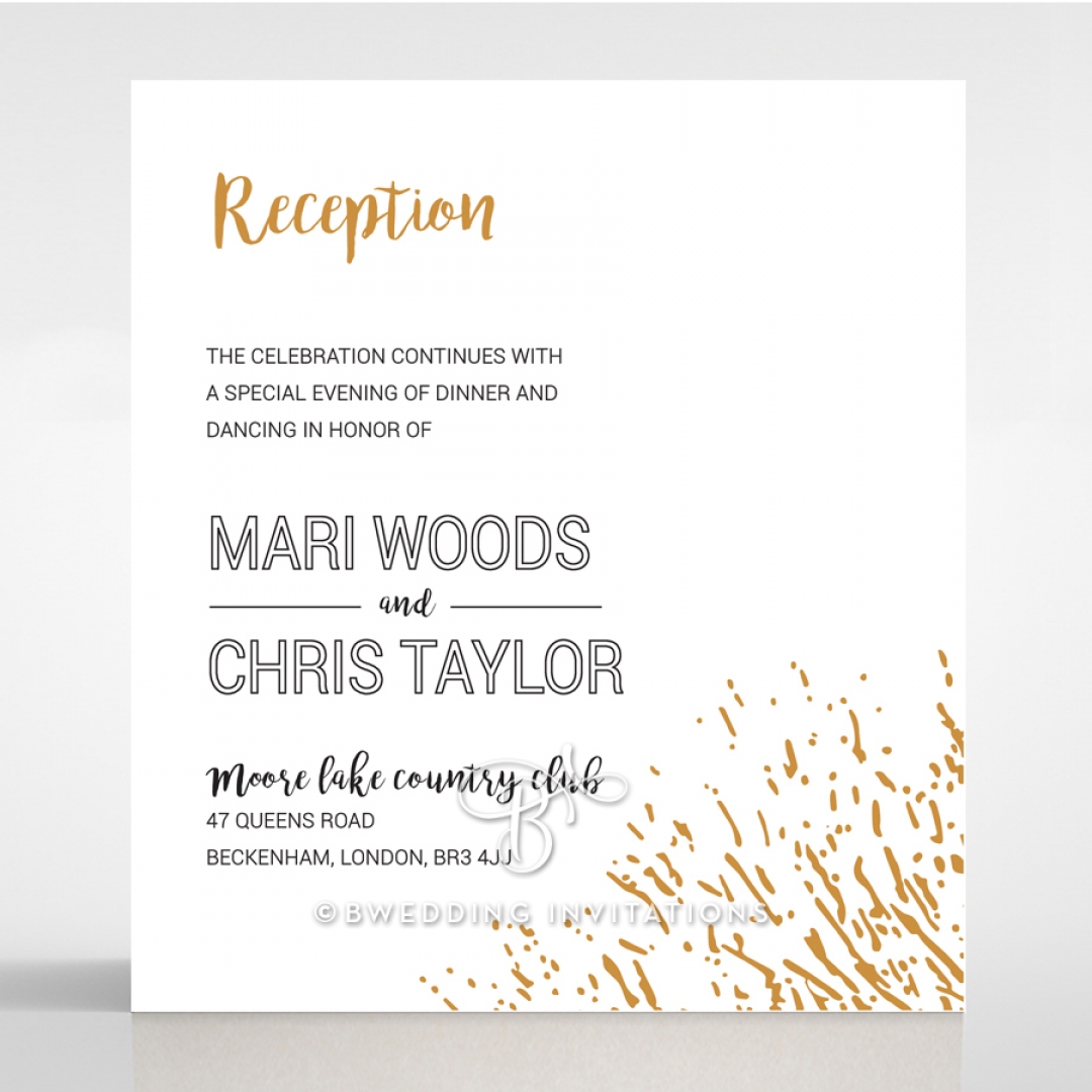 Fire Sparkle reception enclosure invite card design