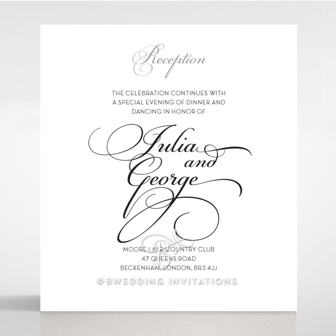 Fracture wedding reception invite card design