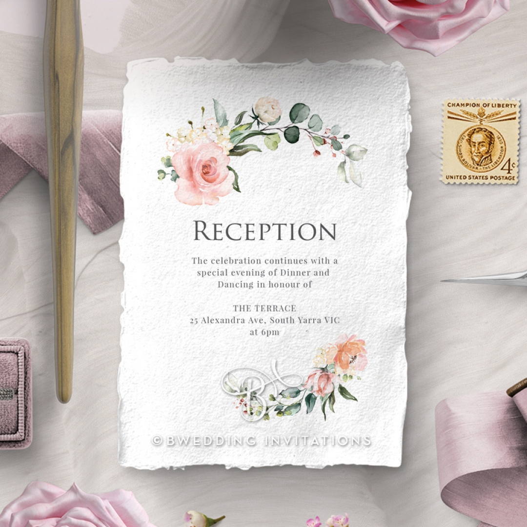 Garden Party reception enclosure invite card