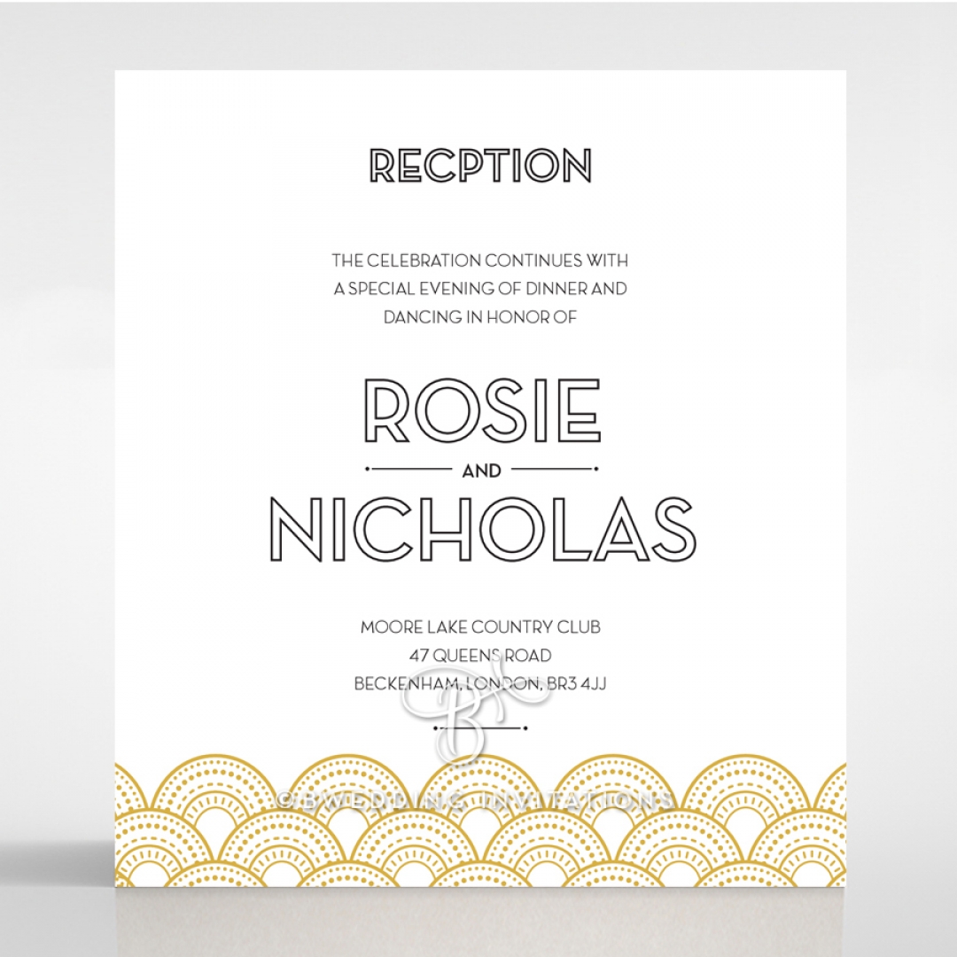 Gatsby Glamour wedding stationery reception invitation