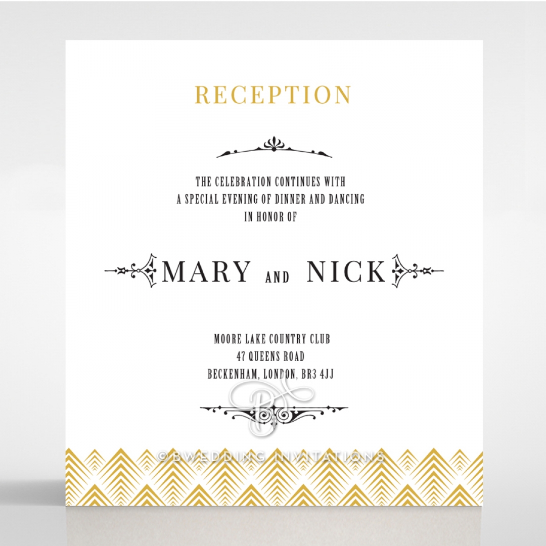 Gradient Glamour wedding stationery reception invite card design