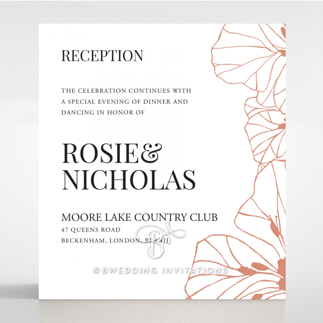 Grand Flora wedding stationery reception invitation card design