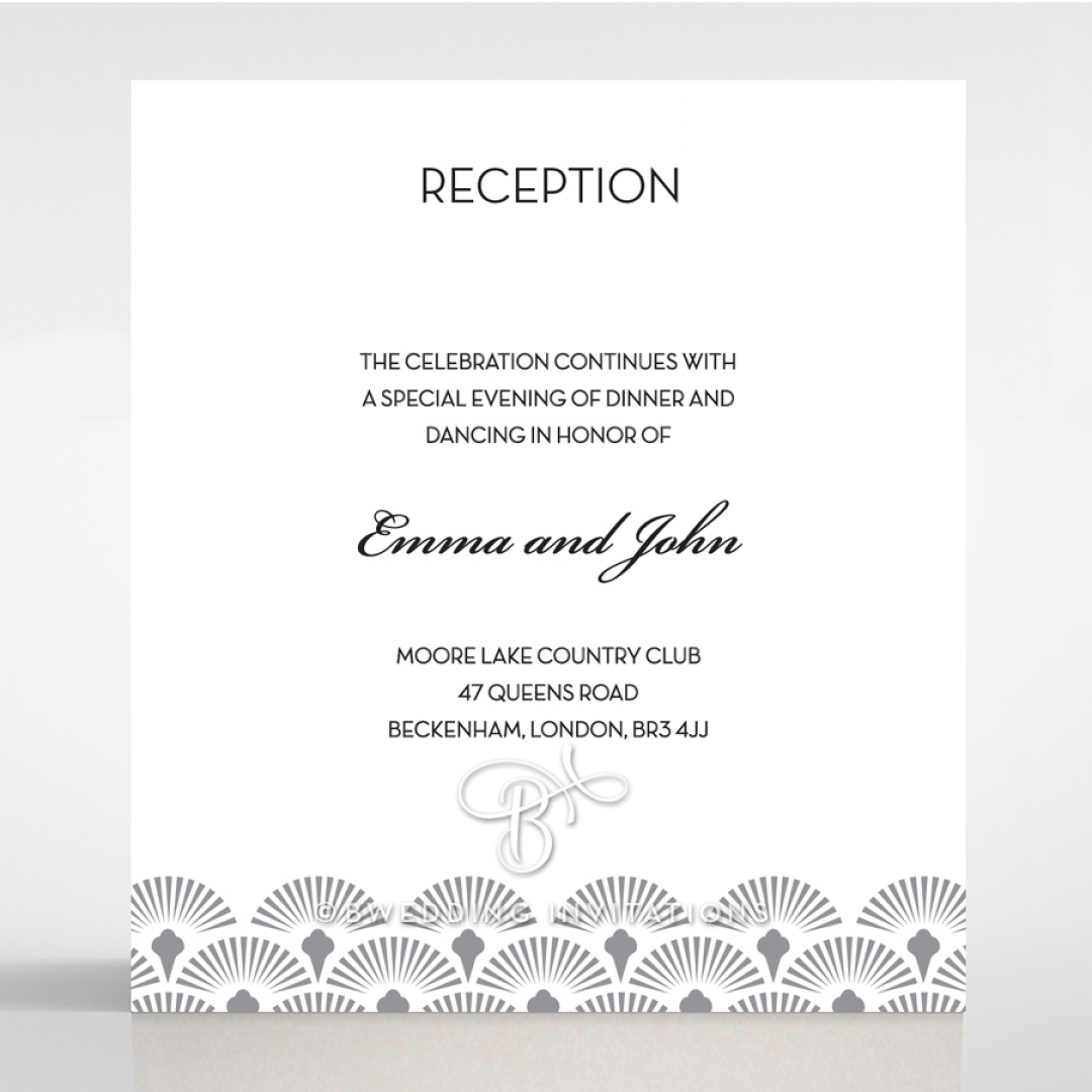 Grand Heirloom wedding stationery reception invite card