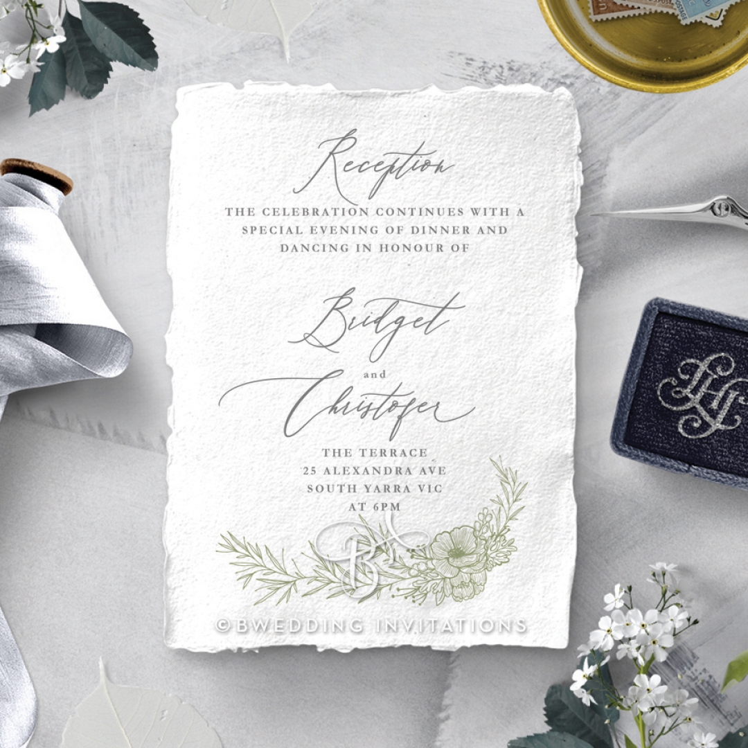 Love Estate reception card