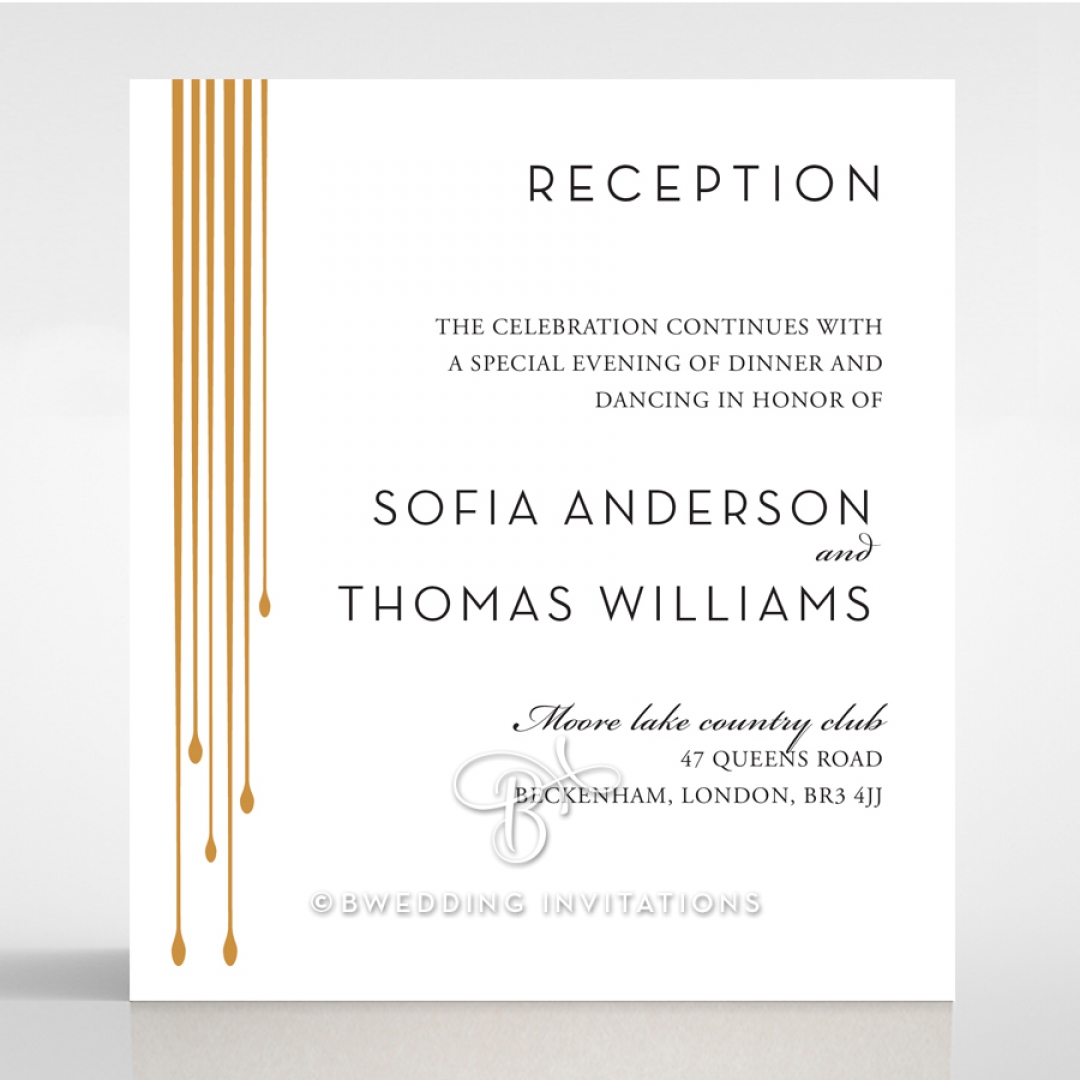 Luxe Intrigue reception invitation