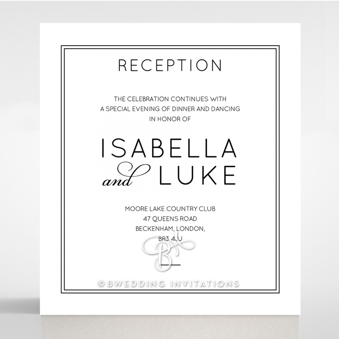 Luxe Paper Elegance reception stationery card design